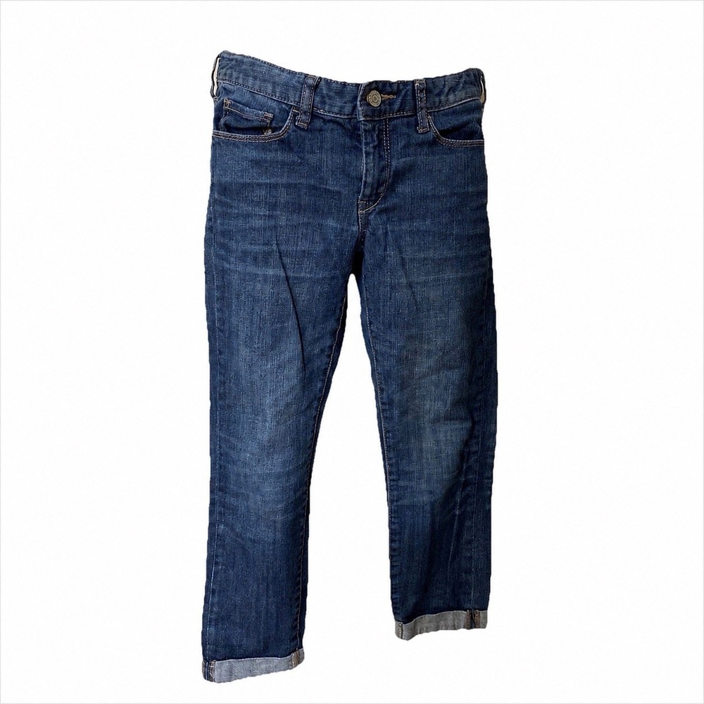 Banana Republic Skinny Fit Cropped Capri Cuffed Denim Blue Jeans 00P